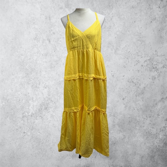 Simply Vera Vera Wang Dresses & Skirts - Simply Vera Vera Wang Marigold Tiered Maxi Dress XXL Sleeveless V-Neck Boho